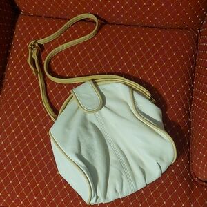 Elegant Cream Leather Women's Bag